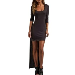 Blue Life Gray Hi-Low Open Back Dress Size Small